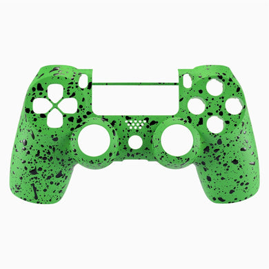 Rubberized Black Green Front Shell Compatible With PS4 Gen2 Controller-SP4FP17WS - Extremerate Wholesale
