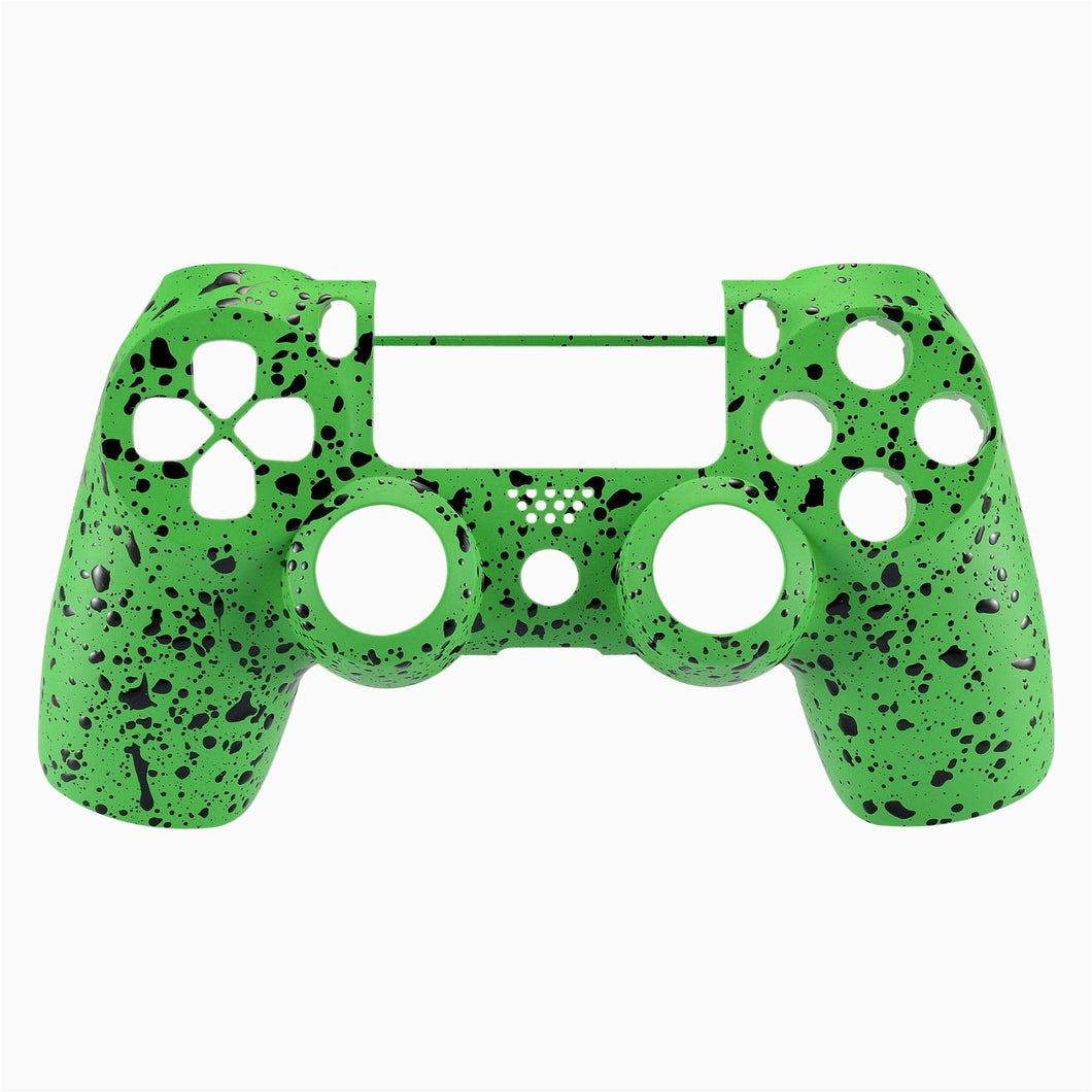 Rubberized Black Green Front Shell Compatible With PS4 Gen2 Controller-SP4FP17WS - Extremerate Wholesale