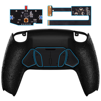 Rubberized Black Remappable Rise4 Remap Kit With Upgrade Board + Redesigned Back Shell + 4 Back Buttons Compatible With PS5 Controller BDM-010 & BDM-020 - YPFP3002 - Extremerate Wholesale