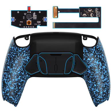Rubberized Blue Remappable Rise4 Remap Kit With Upgrade Board + Redesigned Back Shell + 4 Back Buttons Compatible With PS5 Controller BDM-010 & BDM-020 - YPFP3005 - Extremerate Wholesale