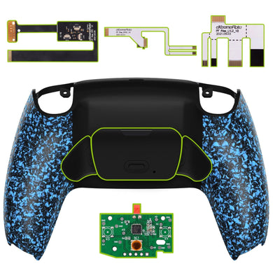 Rubberized Blue Rise 2.0 Remap Kit With Upgrade Board + Redesigned Back Shell + Back Buttons Compatible With PS5 Controller BDM-010 & BDM-020 - XPFP3043G2 - Extremerate Wholesale