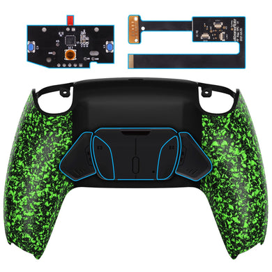 Rubberized Green Remappable Rise4 Remap Kit With Upgrade Board + Redesigned Back Shell + 4 Back Buttons Compatible With PS5 Controller BDM-010 & BDM-020 - YPFP3010 - Extremerate Wholesale