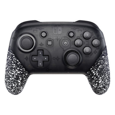 Rubberized White Black Handle Grips For NS Pro Controller-GRP313WS - Extremerate Wholesale
