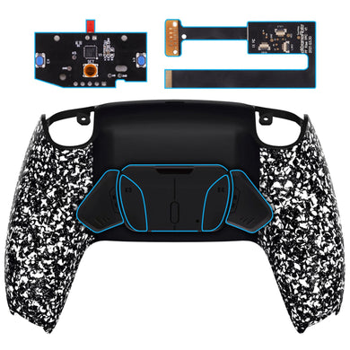 Rubberized White Remappable Rise4 Remap Kit With Upgrade Board + Redesigned Back Shell + 4 Back Buttons Compatible With PS5 Controller BDM-010 & BDM-020 - YPFP3003 - Extremerate Wholesale