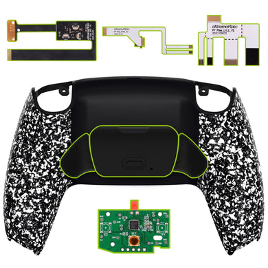 Rubberized White Rise 2.0 Remap Kit With Upgrade Board + Redesigned Back Shell + Back Buttons Compatible With PS5 Controller BDM-010 & BDM-020 - XPFP3041G2 - Extremerate Wholesale