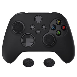 Black Pure Series Anti-Slip Silicone Cover Skin With Black Thumb Grip Caps For Xbox Series X/S Controller-BLX3001 - Extremerate Wholesale