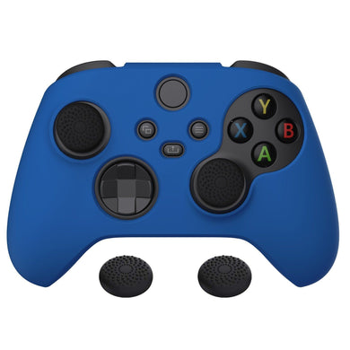 Blue Pure Series Anti-Slip Silicone Cover Skin With Black Thumb Grip Caps For Xbox Series X/S Controller-BLX3008 - Extremerate Wholesale