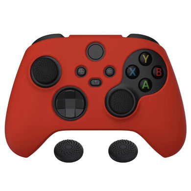 Passion Red Pure Series Anti-Slip Silicone Cover Skin With Black Thumb Grip Caps For Xbox Series X/S Controller-BLX3012 - Extremerate Wholesale