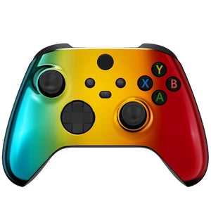 Glossy Chrome Gradient Green Gold Red Front Shell For Xbox Series X/S Controller-FX3D409WS - Extremerate Wholesale