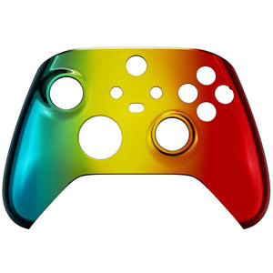Glossy Chrome Gradient Green Gold Red Front Shell For Xbox Series X/S Controller-FX3D409WS - Extremerate Wholesale