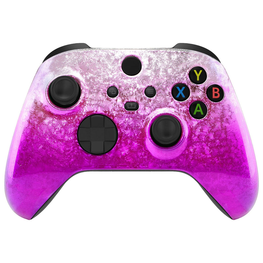 Glossy Ice Flake Magenta Front Shell For Xbox Series X/S Controller-FX3D411WS - Extremerate Wholesale