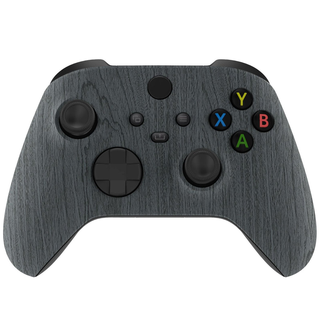 Soft Touch Black Wooden Grain Front Shell For Xbox Series X/S Controller-FX3S216WS - Extremerate Wholesale