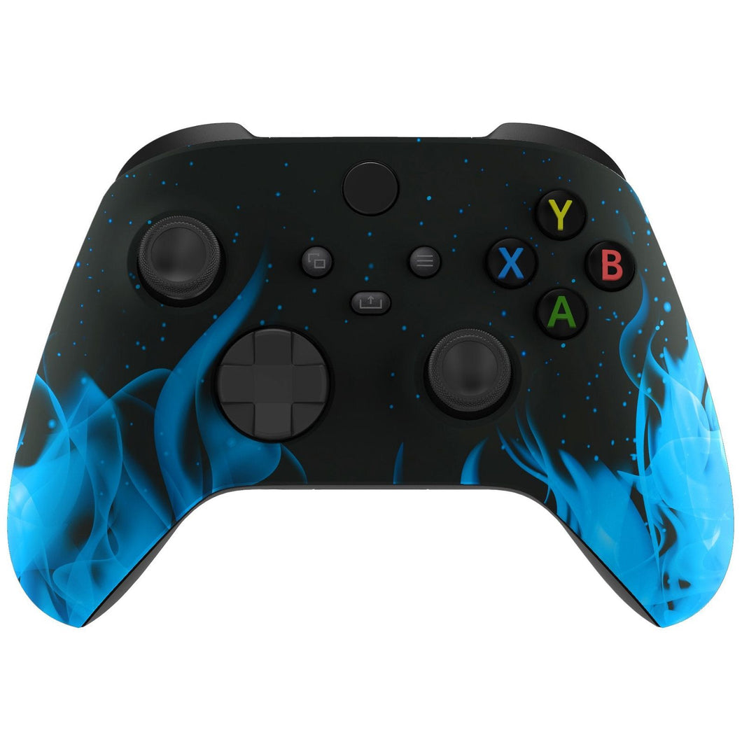 Soft Touch Blue Flame Front Shell For Xbox Series X/S Controller-FX3T105WS - Extremerate Wholesale