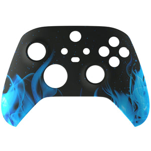 Soft Touch Blue Flame Front Shell For Xbox Series X/S Controller-FX3T105WS - Extremerate Wholesale