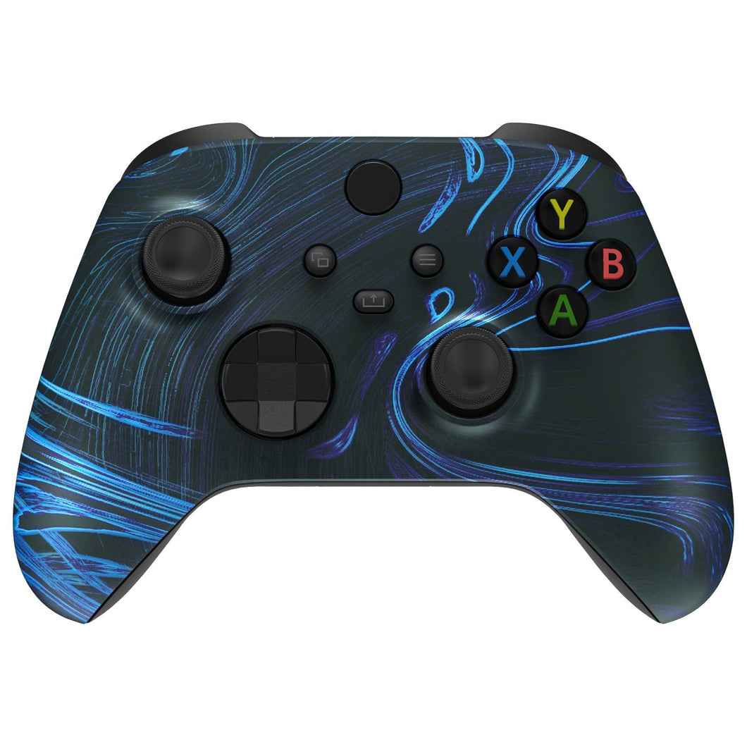 Soft Touch Blue Swirl Front Shell For Xbox Series X/S Controller-FX3T168WS - Extremerate Wholesale