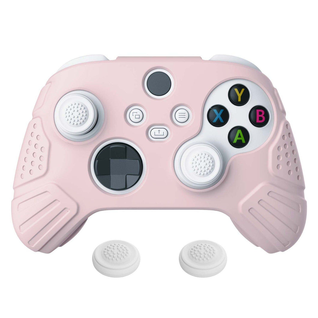 Guardian Edition Cherry Blossoms Pink Ergonomic Silicone Case Skin With White Joystick Caps For Xbox Series X/S Controller-HCX3005 - Extremerate Wholesale