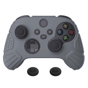 Guardian Edition Gray Ergonomic Silicone Case Skin With Black Joystick Caps For Xbox Series X/S Controller-HCX3006 - Extremerate Wholesale