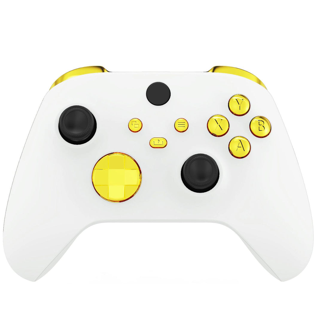 Glossy Chrome Gold 13in1 Button Kits For Xbox Series X/S Controller-JX3201WS - Extremerate Wholesale
