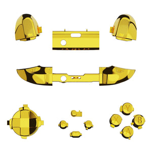 Glossy Chrome Gold 13in1 Button Kits For Xbox Series X/S Controller-JX3201WS - Extremerate Wholesale