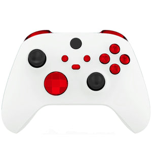 Glossy Chrome Red 13in1 Button Kits For Xbox Series X/S Controller-JX3203WS - Extremerate Wholesale