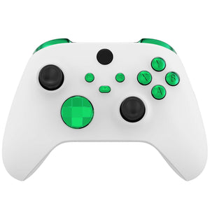 Glossy Chrome Green 13in1 Button Kits For Xbox Series X/S Controller-JX3206WS - Extremerate Wholesale