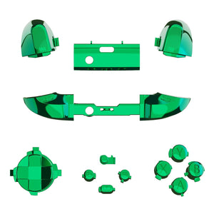 Glossy Chrome Green 13in1 Button Kits For Xbox Series X/S Controller-JX3206WS - Extremerate Wholesale