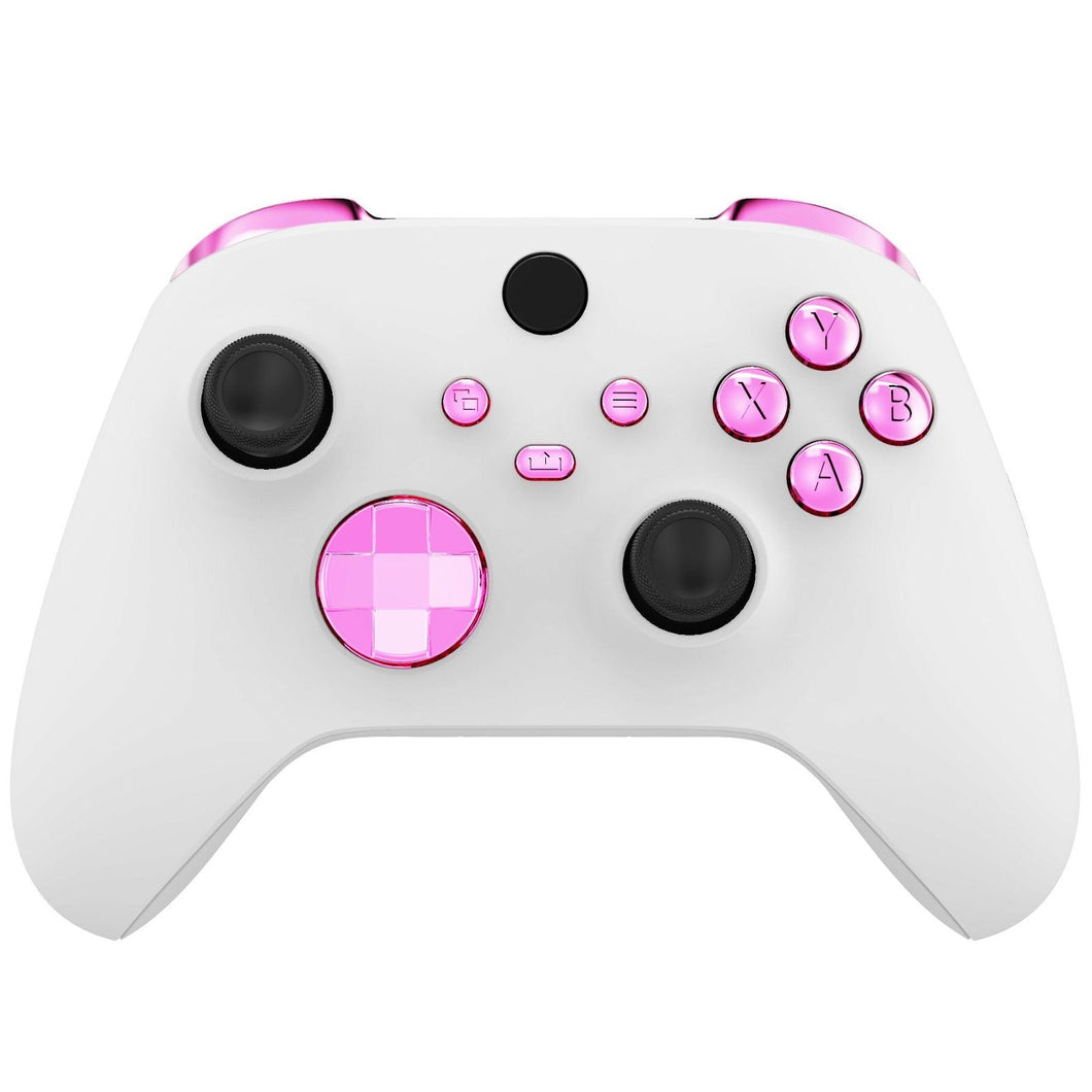 Glossy Chrome Pink 13in1 Button Kits For Xbox Series X/S Controller-JX3207WS - Extremerate Wholesale