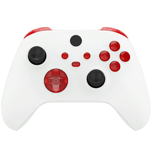 Clear Red 13in1 Button Kits For Xbox Series X/S Controller-JX3302WS - Extremerate Wholesale
