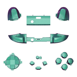 Blank Glossy Chameleon Green Purple 13in1 Button Kits For Xbox Series X/S Controller-JX3502WS - Extremerate Wholesale