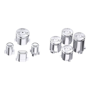 8In1 Silver Metal ABXY Home Start Back Share Buttons Kit For Xbox Series X/S Controller-JX3A002WS - Extremerate Wholesale