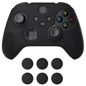 3D Studded Edition Black Ergonomic Silicone Case Skin With 6 Black Thumb Grip Caps For Xbox Series X/S Controller-SDX3001 - Extremerate Wholesale