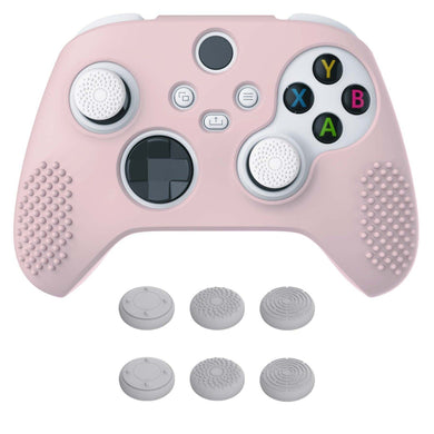 3D Studded Edition Cherry Blossoms Pink Ergonomic Silicone Case Skin With 6 White Thumb Grip Caps For Xbox Series X/S Controller-SDX3005 - Extremerate Wholesale