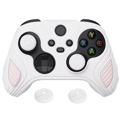 Scorpion Edition White & Pink Anti-Slip Silicone Cover Skin With Black Thumb Grip Caps For Xbox Series X/S Controller-SPX3005 - Extremerate Wholesale