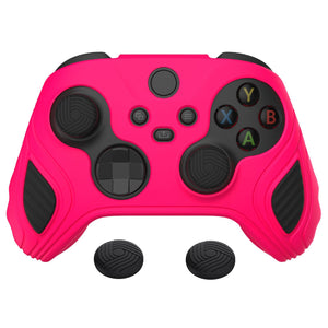 Scorpion Edition Bright Pink & Black Anti-Slip Silicone Cover Skin With Black Thumb Grip Caps For Xbox Series X/S Controller-SPX3007 - Extremerate Wholesale