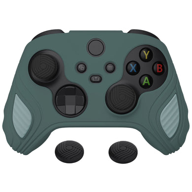 Scorpion Edition Templeton Gray & Jade Grey Anti-Slip Silicone Cover Skin With Black Thumb Grip Caps For Xbox Series X/S Controller-SPX3009 - Extremerate Wholesale