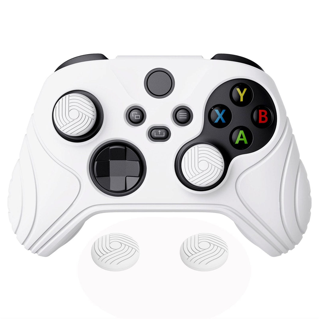 Samurai Edition White Ergonomic Silicone Case Skin With White Thumb Stick Caps For Xbox Series X/S Controller-WAX3002 - Extremerate Wholesale