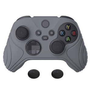 Samurai Edition Gray Ergonomic Silicone Case Skin With Black Thumb Stick Caps For Xbox Series X/S Controller-WAX3006 - Extremerate Wholesale