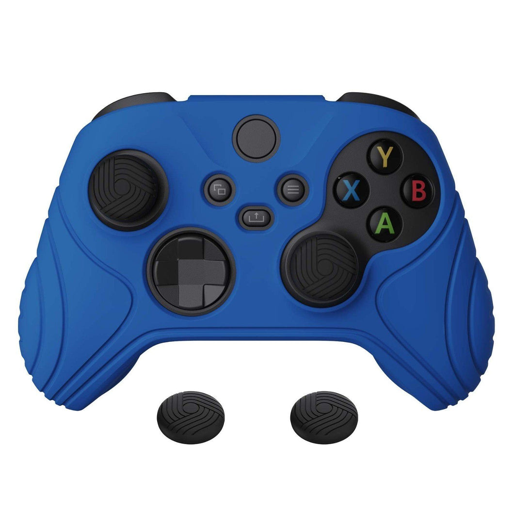 Samurai Edition Deep Blue Ergonomic Silicone Case Skin With Black Thumb Stick Caps For Xbox Series X/S Controller-WAX3008 - Extremerate Wholesale