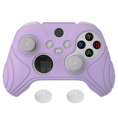 Samurai Edition Mauve Purple Ergonomic Silicone Case Skin With White Thumb Stick Caps For Xbox Series X/S Controller-WAX3009 - Extremerate Wholesale