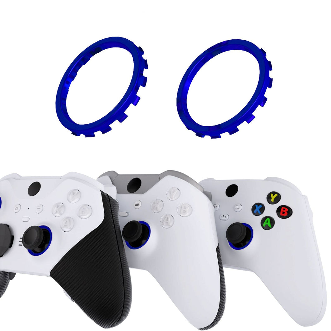 Chrome Blue Custom Replacement Accent Rings For Xbox Elite Series 2 Core & Elite Series 2 & Xbox One Elite & eXtremeRate ASR Version Shell For Xbox Series X/S Controller-XOJ1313 - Extremerate Wholesale