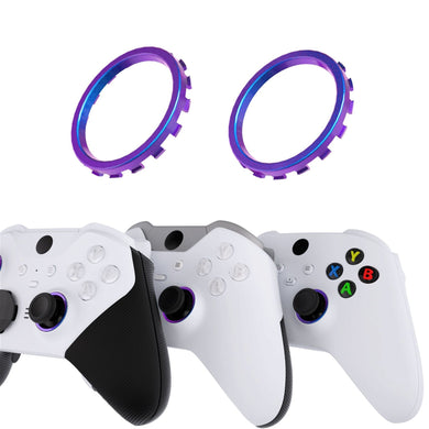 Glossy Chameleon Blue Purple Custom Replacement Accent Rings For Xbox Elite Series 2 Core & Elite Series 2 & Xbox One Elite & eXtremeRate ASR Version Shell For Xbox Series X/S Controller-XOJ1323 - Extremerate Wholesale