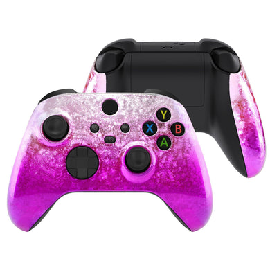 Glossy Ice Flake Magenta Front Shell With Side Rails Panel For Xbox Series X/S Controller-ZX3D408WS - Extremerate Wholesale