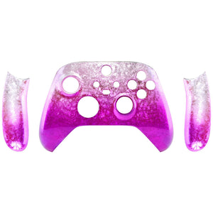 Glossy Ice Flake Magenta Front Shell With Side Rails Panel For Xbox Series X/S Controller-ZX3D408WS - Extremerate Wholesale