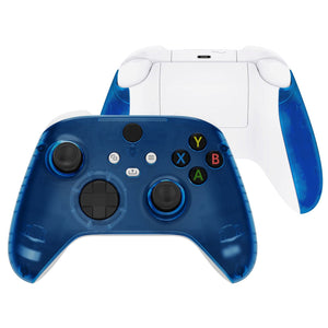 Clear Blue Front Shell With Side Rails Panel For Xbox Series X/S Controller-ZX3M504WS - Extremerate Wholesale
