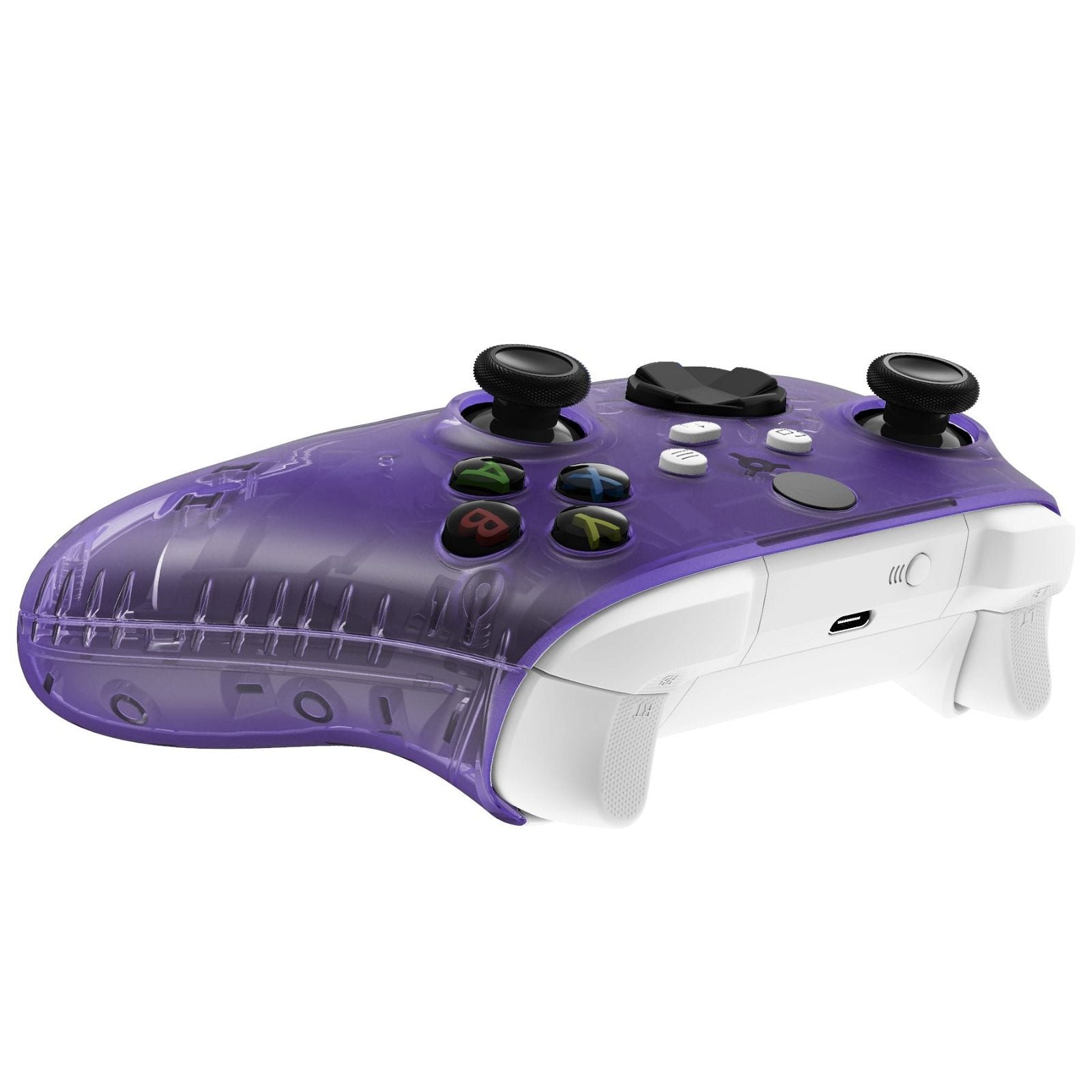 Clear Purple Front Shell With Side Rails Panel For Xbox