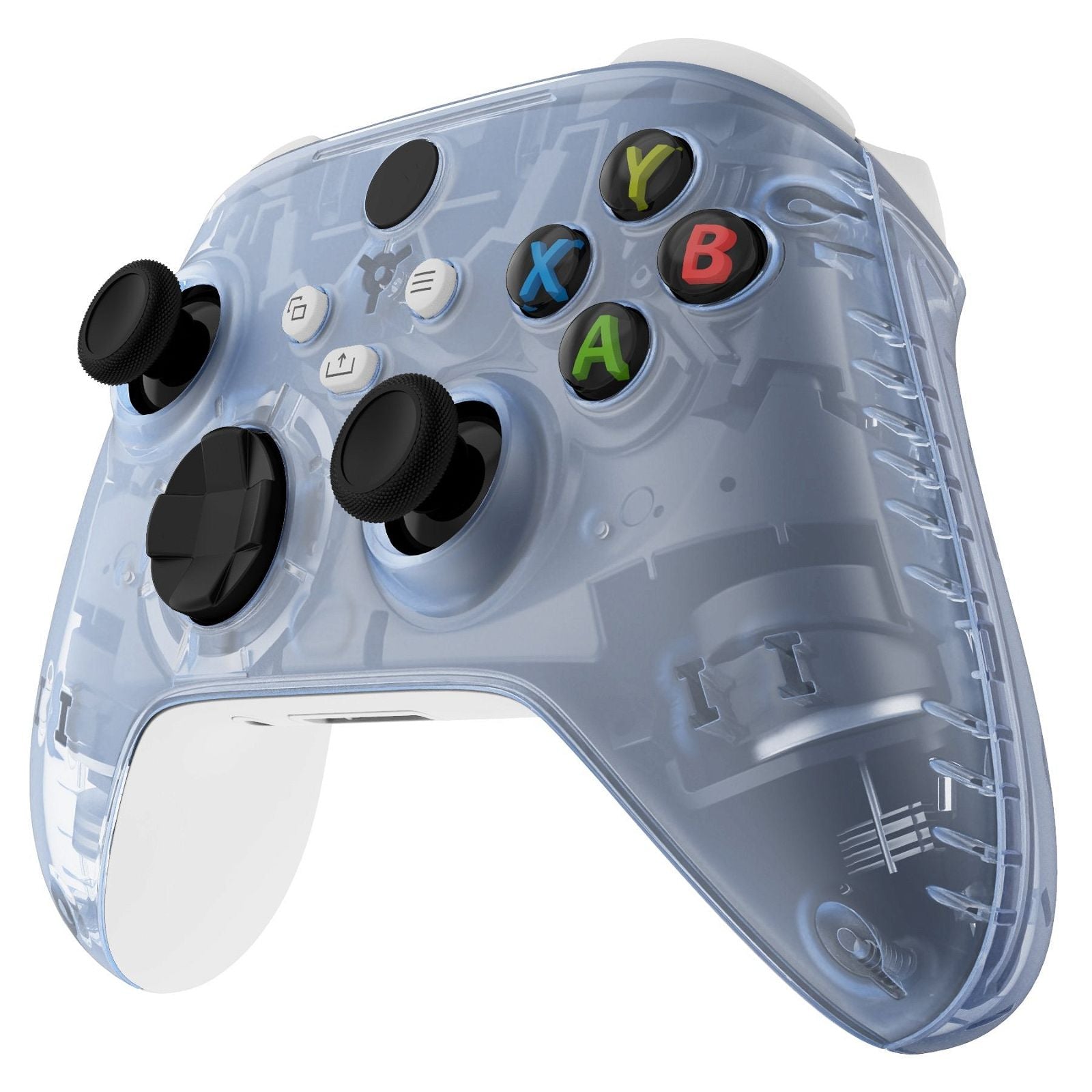 Clear Glacier Blue Front Shell With Side Rails Panel For Xbox