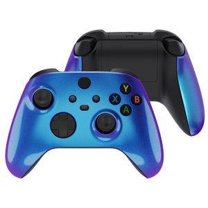 Glossy Chameleon Blue Purple Front Shell With Side Rails Panel For Xbox Series X/S Controller-ZX3P301WS - Extremerate Wholesale