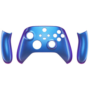 Glossy Chameleon Blue Purple Front Shell With Side Rails Panel For Xbox Series X/S Controller-ZX3P301WS - Extremerate Wholesale