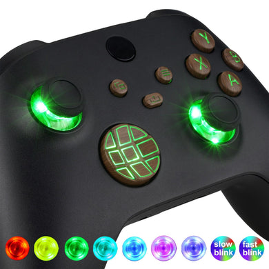 Multi-colors Luminated Wooden Grain Buttons DTF LED Kit for Xbox Series X/S Controller - X3LED10 - Extremerate Wholesale