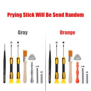 eXtremeRate Opening Tools Repair Kits T6 T8H Screwdriver Set & Tweezers & Prying Tool & Cleaning Brush & Screws for Xbox Series X/S & Elite 2 Core & Xbox One & Xbox One Elite& Xbox One X/S Controller - XBOWP0041GC - Extremerate Wholesale